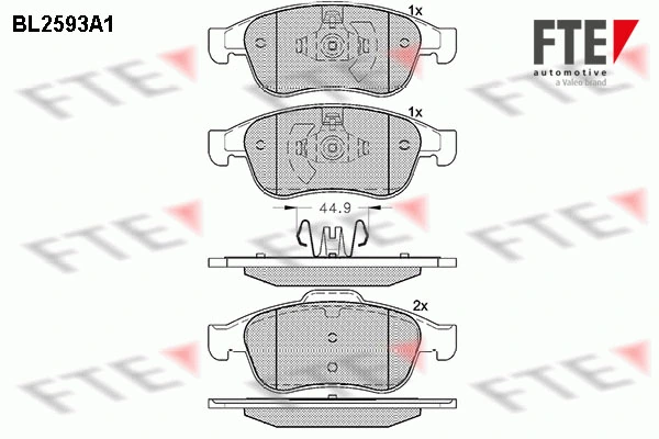FTE fékbetétkészlet, tárcsafék - 9010844 - TothCarparts