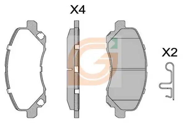 GAMA-SA fékbetétkészlet, tárcsafék - GA10059 - TothCarparts