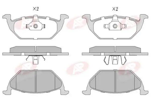 AP-SA fékbetétkészlet, tárcsafék - 5AP668 - TothCarparts