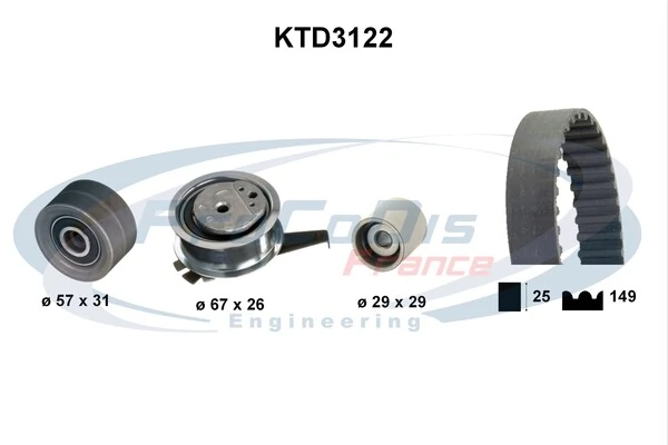 PROCODIS FRANCE Fogasszíjkészlet - KTD3122 - TothCarparts