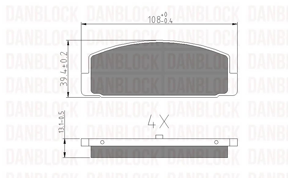 DANBLOCK fékbetétkészlet, tárcsafék - DB 510360 - TothCarparts