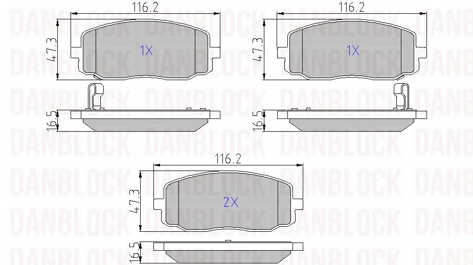 DANBLOCK fékbetétkészlet, tárcsafék - DB 510539 - TothCarparts