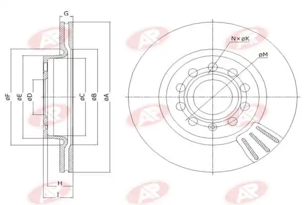 AP-SA féktárcsa - A1001V - TothCarparts