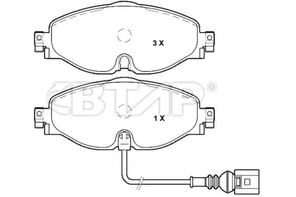 BTAP fékbetétkészlet, tárcsafék - BVC206-048 - TothCarparts