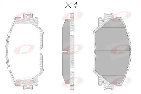 AP-SA fékbetétkészlet, tárcsafék - 5AP1282 - TothCarparts