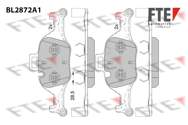 FTE fékbetétkészlet, tárcsafék - 9011112 - TothCarparts