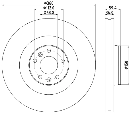MINTEX féktárcsa - MDC82069C - TothCarparts