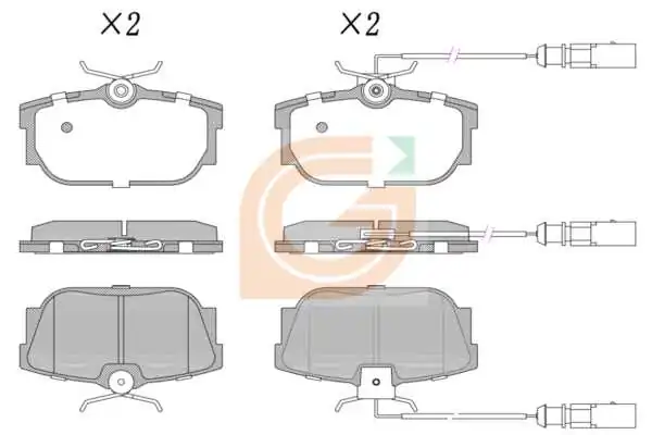 GAMA-SA fékbetétkészlet, tárcsafék - GA20668 - TothCarparts