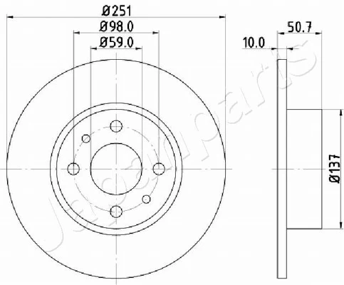 PEMEBLA féktárcsa - JAPDP-0206 - TothCarparts