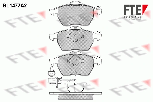 FTE fékbetétkészlet, tárcsafék - 9010208 - TothCarparts