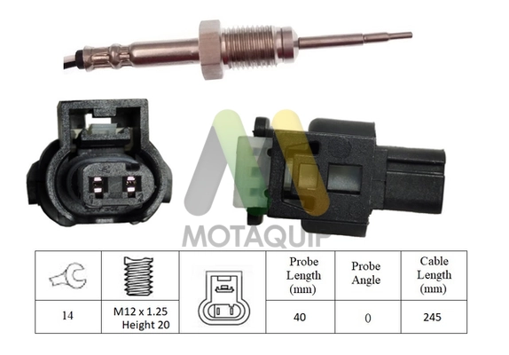 MOTAQUIP Érzékelő, kipufogógáz-hőmérséklet - LVET428 - TothCarparts