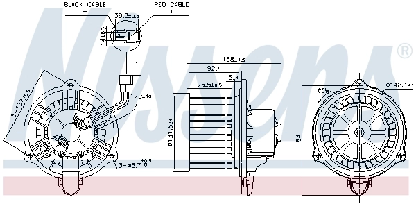 NISSENS Utastér-ventilátor - 87537 - TothCarparts