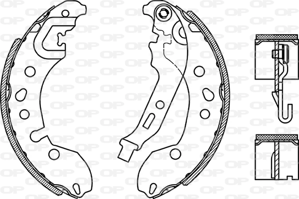 OPEN PARTS fékpofakészlet - BSA2272.00 - TothCarparts