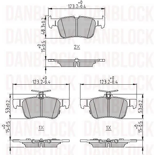 DANBLOCK fékbetétkészlet, tárcsafék - DB 511291 - TothCarparts