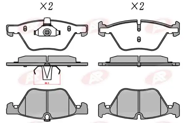 AP-SA fékbetétkészlet, tárcsafék - 5AP1271 - TothCarparts