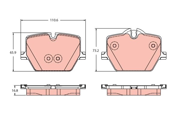 TRW fékbetétkészlet, tárcsafék - GDB2419 - TothCarparts