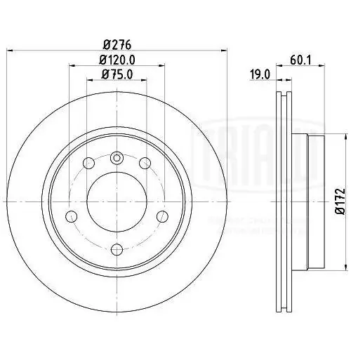 TRIALLI féktárcsa - DF 263903 - TothCarparts