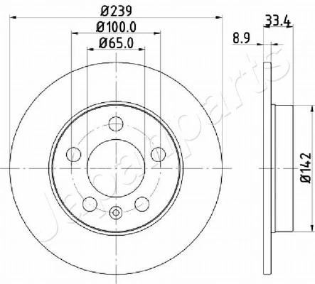 PEMEBLA féktárcsa - JAPDP-0933 - TothCarparts