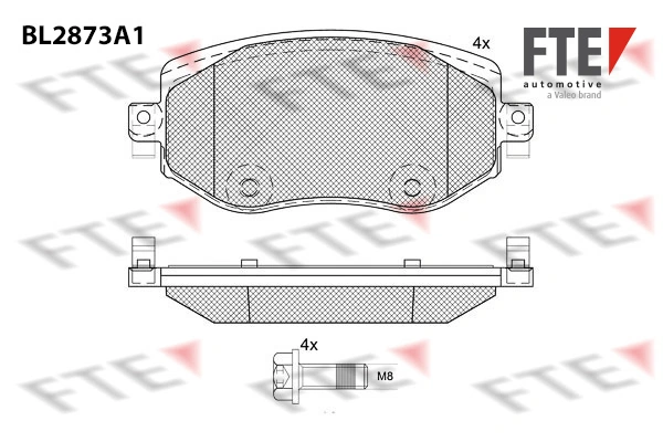 FTE fékbetétkészlet, tárcsafék - 9011113 - TothCarparts