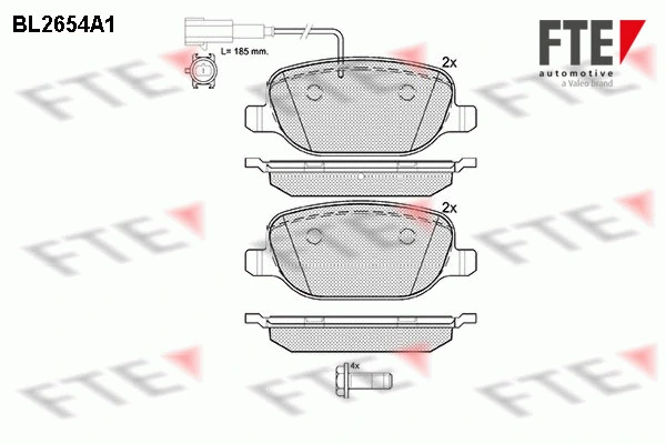 FTE fékbetétkészlet, tárcsafék - 9010893 - TothCarparts