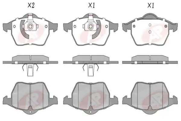 AP-SA fékbetétkészlet, tárcsafék - 5AP648 - TothCarparts