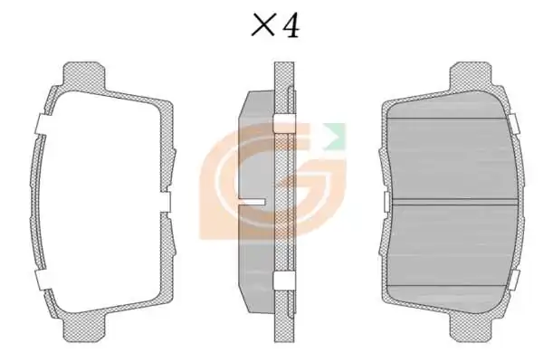 GAMA-SA fékbetétkészlet, tárcsafék - GA20328 - TothCarparts