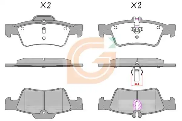 GAMA-SA fékbetétkészlet, tárcsafék - GA20067 - TothCarparts