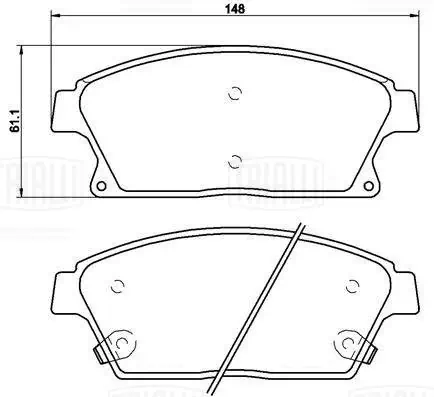 TRIALLI fékbetétkészlet, tárcsafék - PF 0516CR - TothCarparts