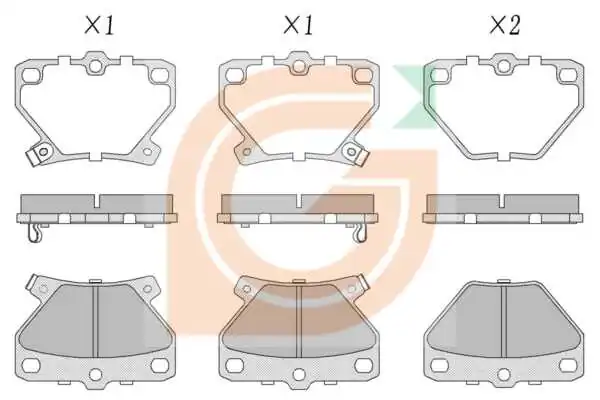 GAMA-SA fékbetétkészlet, tárcsafék - GA20276 - TothCarparts