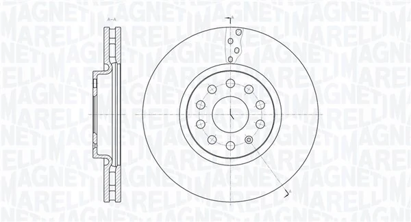 MAGNETI MARELLI féktárcsa - 361302040770 - TothCarparts