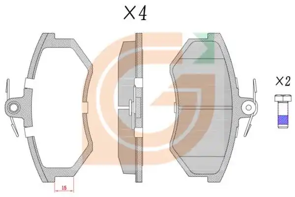 GAMA-SA fékbetétkészlet, tárcsafék - GA10389 - TothCarparts
