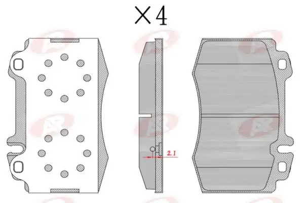 AP-SA fékbetétkészlet, tárcsafék - 5AP899 - TothCarparts
