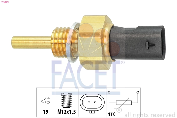 FACET érzékelő, hűtőfolyadék-hőmérséklet - 7.3379 - TothCarparts