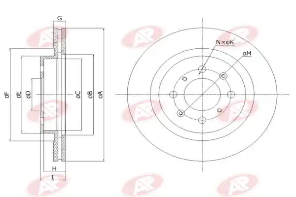 AP-SA féktárcsa - H1271V - TothCarparts