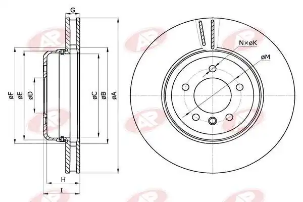 AP-SA féktárcsa - B2099V - TothCarparts