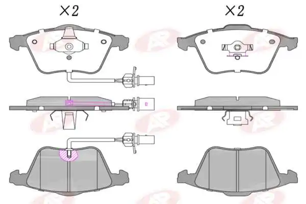 AP-SA fékbetétkészlet, tárcsafék - 5AP1239 - TothCarparts