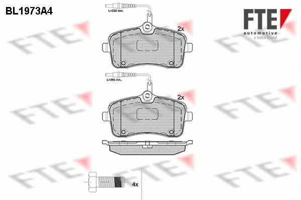 FTE fékbetétkészlet, tárcsafék - 9010559 - TothCarparts