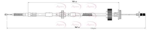 APEC huzal, rögzítőfék - CAB1790 - TothCarparts