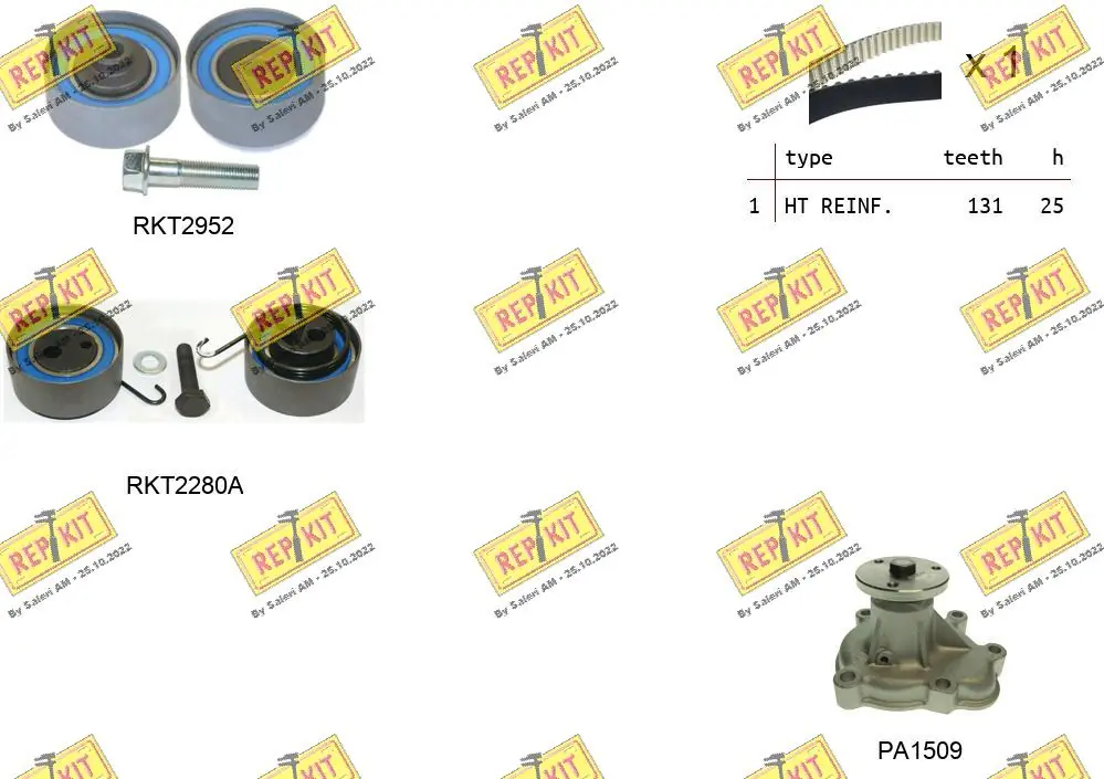 REPKIT Vízpumpa + fogasszíj készlet - RKTK0868APA - TothCarparts