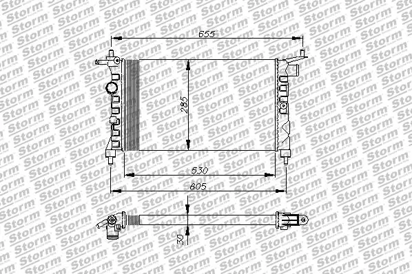 STORM QUALITY PARTS hűtő, motorhűtés - 61104 - TothCarparts