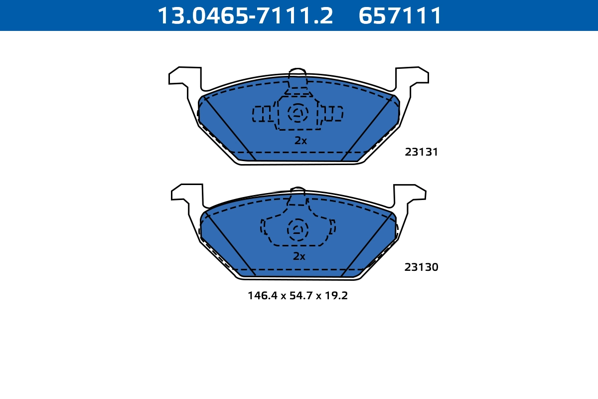 ATE-APAC fékbetétkészlet, tárcsafék - 13.0465-7111.2 - TothCarparts