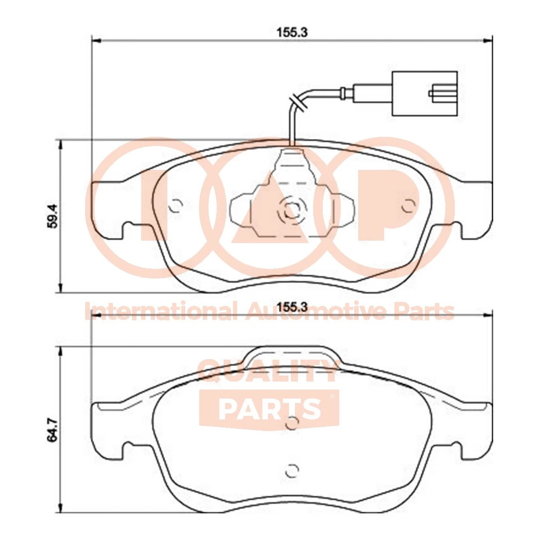 IAP QUALITY PARTS fékbetétkészlet, tárcsafék - 704-08103 - TothCarparts