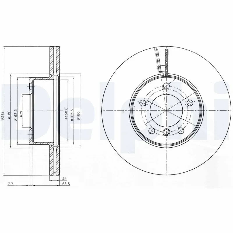 DELPHI féktárcsa - BG4172C-18B1 - TothCarparts