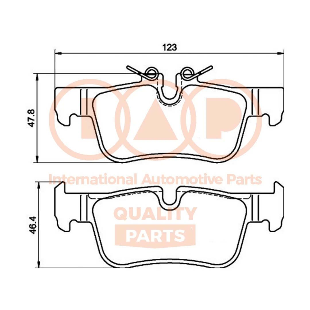 IAP QUALITY PARTS fékbetétkészlet, tárcsafék - 704-51003P - TothCarparts