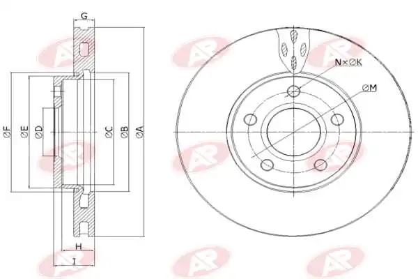 AP-SA féktárcsa - F1028V - TothCarparts