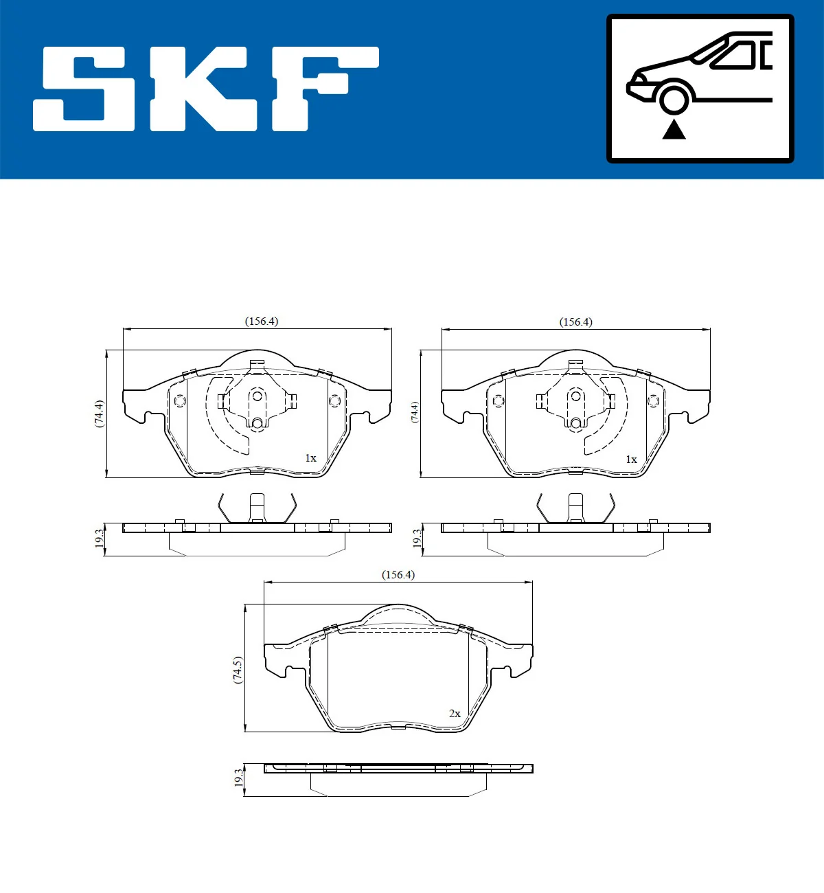 SKF fékbetétkészlet, tárcsafék - VKBP 80936 - TothCarparts
