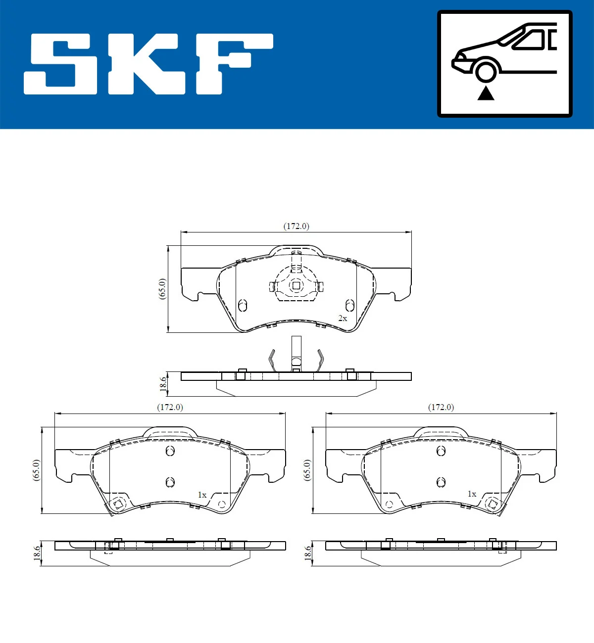 SKF fékbetétkészlet, tárcsafék - VKBP 81079 A - TothCarparts