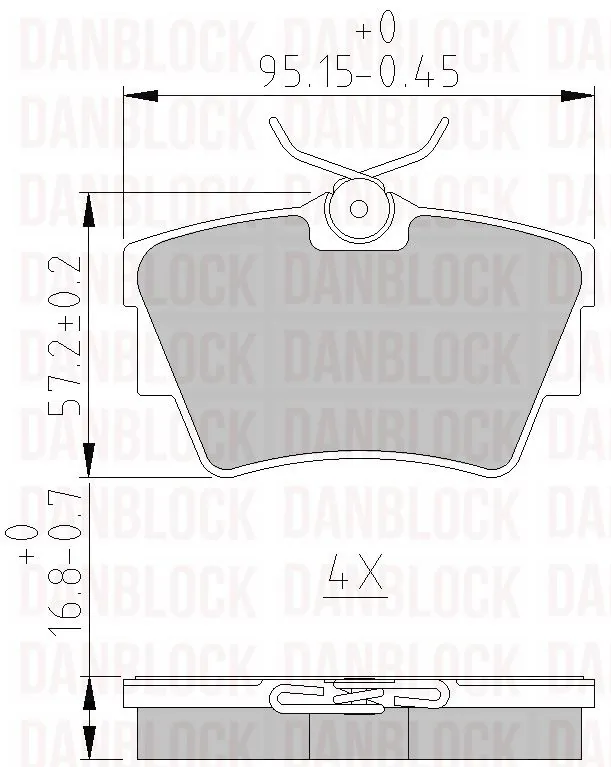 DANBLOCK fékbetétkészlet, tárcsafék - DB 510404 - TothCarparts