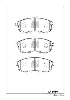 MK Kashiyama fékbetétkészlet, tárcsafék - D1110M - TothCarparts