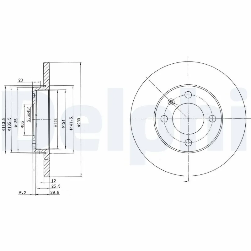 DELPHI féktárcsa - BG2116C-18B1 - TothCarparts